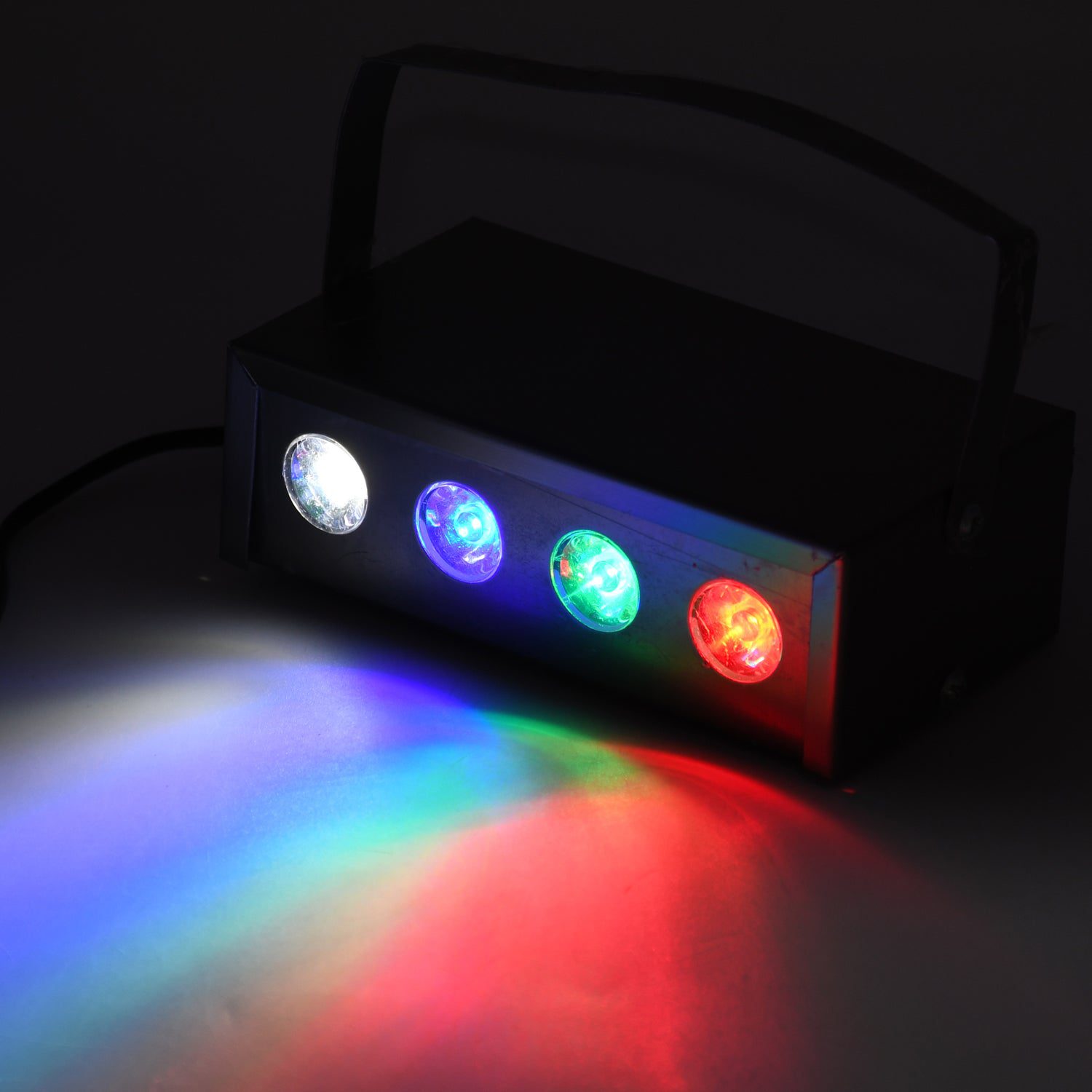 04_fd9d0ead-15cc-4211-a178-645e0e0c374d.jpg Mini Laser Projector – 4 LED RGBW Stage Light for Party & Special Effects - Front View by Nari Haat, Indian ethnic ...