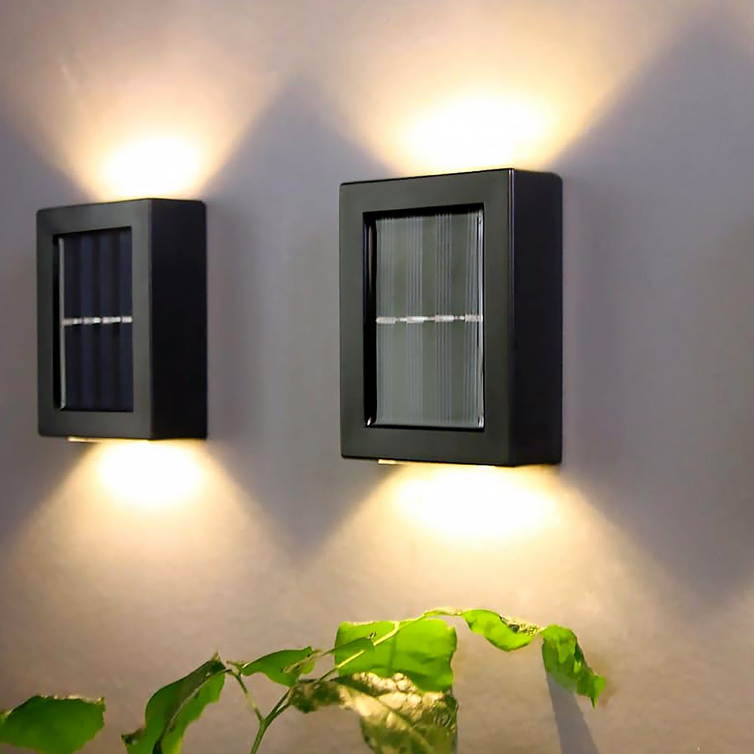 04_ffa4b928-f480-4865-ae86-47cceeaaa991.jpg Solar Wall Lights Small Fence Lights Solar Powered Up Down LED Porch Light (1 Pc) - Front View by Nari Haat, Indian ...