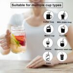 4 Pcs Reusable Glass Straws with 1 Cleaning Brushes - Back View by Nari Haat, Indian ethnic wear, women clothing, des...