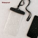 Transparent Waterproof Mobile Cover Pouch (1 Pc) - Back View by Nari Haat, Indian ethnic wear, women clothing, design...