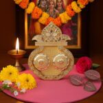 Kalash Shape Rakasha Bandhan Special Puja Thali (1 Pc) (Mix Design) - Closeup Embroidery by Nari Haat, Indian ethnic ...