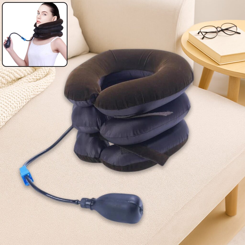 Three Layers Neck Traction Pillow for Pain Relief