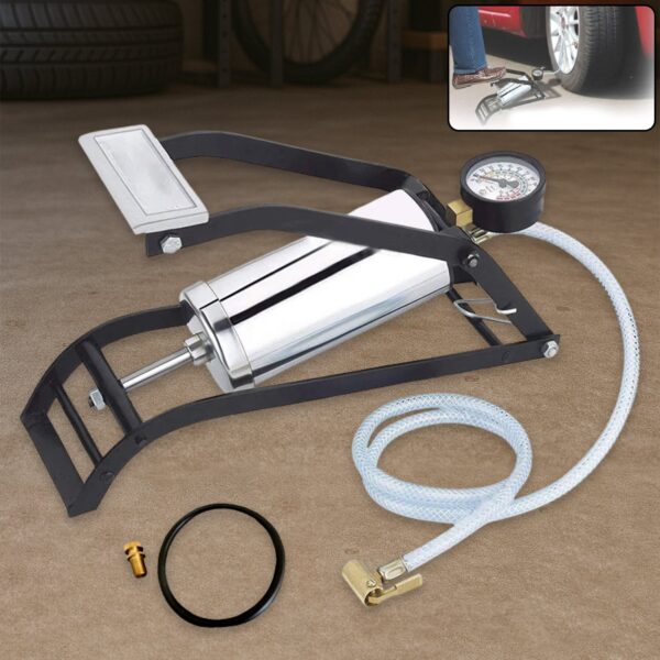 Heavy Duty Steel Foot Pump for Bike, Car, Cycle & More Vehicles - Front View by Nari Haat, Indian ethnic wear, women ...