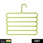 5 in 1 Multipurpose Plastic Hanger, Assorted (5-Layer) - With Dupatta by Nari Haat, Indian ethnic wear, women clothin...