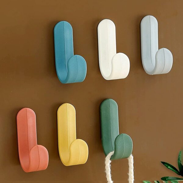 Self Adhesive Waterproof Wall Hooks for Multipurpose Home Storage (20 Pcs Set) - Front View by Nari Haat, Indian ethn...
