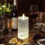 Flameless and Smokeless Decorative Candles LED Tea Light, Diwali (1 Pc) - Neckline Detail by Nari Haat, Indian ethnic...