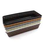 Plastic Multipurpose Desk Organizer Tray (6 Pcs Set) - Sleeve Design by Nari Haat, Indian ethnic wear, women clothing...