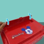 Cartoon Printed 4-Compartment Insulated Lunch Box for Kids - Neckline Detail by Nari Haat, Indian ethnic wear, women ...