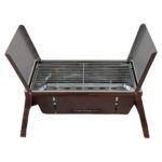 Portable BBQ Barbecue Grill – Stainless Steel Folding Charcoal Grill (1 Set) - Sleeve Design by Nari Haat, Indian e...
