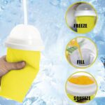 Magic Quick Frozen Smoothies Maker Cup – Double Layer Slushy Squeeze Cup (1 Pc) - Sleeve Design by Nari Haat, India...