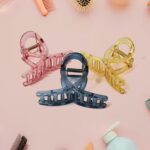 Plastic Hair Clamp Grip, Simple Matte Hair Barrette Clamp (1 Pc) - Full Detail by Nari Haat, Indian ethnic wear, wome...