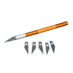 Precision Electronic Spices Cutting Knife with 5 Extra Sharp Blades (1 Set) - Neckline Detail by Nari Haat, Indian et...