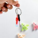 Compact Pop It Keychain – Fun Stress Relief Fidget Toy (1 Pc | Mix Design) - Fabric Detail by Nari Haat, Indian eth...