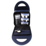 Compact Stainless Steel Airtight Lunch Box Set - 4 pcs (3 Leakproof 1 Bottle) - Back View by Nari Haat, Indian ethnic...