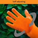 Silicone Glove with Multi Function Blade for Cutting Cleaning Vegetables 1 Pc - Back View by Nari Haat, Indian ethnic...