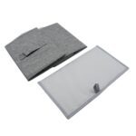 FOLDABLE STORAGE BOX WITH LID AND HANDLES, COTTON AND LINEN STORAGE BINS AND BASKETS ORGANIZER FOR NURSERY, CLOSET, B...