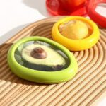 Green Oval Shape Vegetable Container Premium Fruits Saver Keeper (1 Pc) - Neckline Detail by Nari Haat, Indian ethnic...