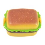 Plastic Burger Shape Small Size Double Hole Sharpener With Eraser (1 Set) - Back View by Nari Haat, Indian ethnic wea...