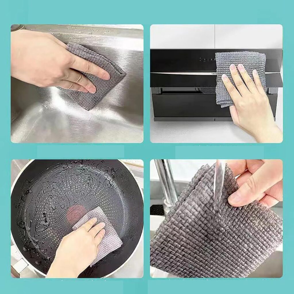 Durable Microfiber Kitchen Scrub Cloth