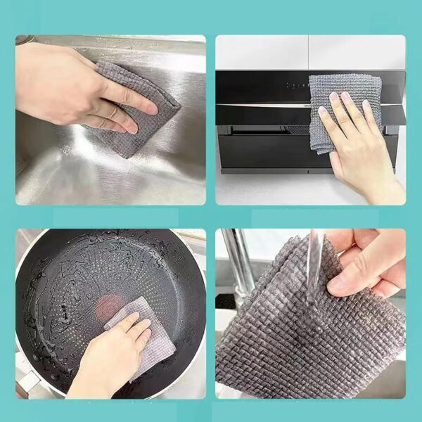 Durable Microfiber Kitchen Scrub Cloth