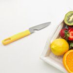 Stainless Steel Knife for Kitchen Use with Non-Slip Handle and Blade Cover 1 Pc - Fabric Detail by Nari Haat, Indian ...