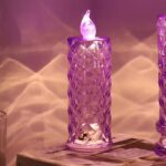 Candles for Home Decoration, Crystal Candlelight, Diwali (1 Pc / Multicolor) - Front View by Nari Haat, Indian ethnic...