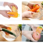 Vegetable Scrubbing Brush Non Toxic Fruit Brush Carrot Shape for Vegetables - Neckline Detail by Nari Haat, Indian et...