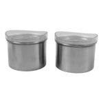 Multipurpose Stainless Steel Airtight Containers with See Through Lid (2 Pc / 500 ML) - Sleeve Design by Nari Haat, I...