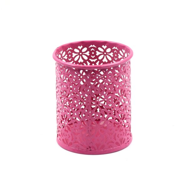 Pen Holder Office Desk Metal Mesh Pen Stand (1 Pc) - Front View by Nari Haat, Indian ethnic wear, women clothing, des...