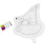 Multicolour colour-your-own inflatable animals With 6pcs Colored Pen Markers (1 Set) - Neckline Detail by Nari Haat, ...