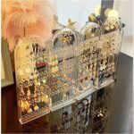 4 Folding Storage Hanger Acrylic Earring Screen Holder Display Stand Clear (1 Set) - Full Detail by Nari Haat, Indian...