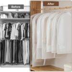 Foldable Non Woven Suit Cover (80×56 CM / 1 Pc / White Side Chain Suit Cover) - Back View by Nari Haat, Indian ethni...