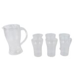 Apex Unbreakable Lemon Jug Set with 6 Glasses – 1200ML Jug + 300ML Glasses Approx - Sleeve Design by Nari Haat, Ind...