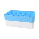 Multi-Function Desktop Drawer Storage Box 10 Grid Underwear Socks Box (2 Pc Set) - Sleeve Design by Nari Haat, Indian...