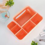 6-Compartment Desk Organizer – Multi-Function Storage  (Home/Office) - Fabric Detail by Nari Haat, Indian ethnic we...