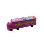 Double Decker Metal Bus Compass Case – 2-Layer Movable Wheels & Sharpener for Kids - Back View by Nari Haat, Indian...