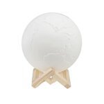 3D Moon Night Lamp with Stand (Color Box /  White & Yellow Light / 1 Pc) - Neckline Detail by Nari Haat, Indian ethni...