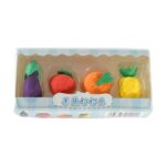 Mini Cute Veg & Fruit Erasers – 3D Colorful Eraser Set for Kids (4 Pc) - Sleeve Design by Nari Haat, Indian ethnic ...