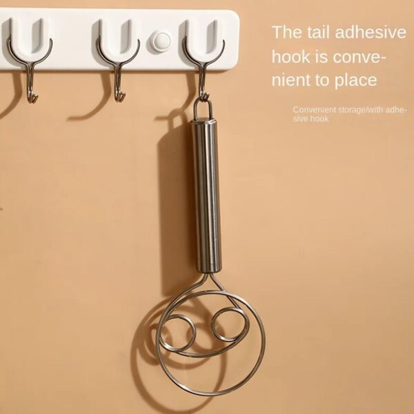 Stainless steel Dutch dough whisk for baking