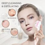 Silicone Face Scrubber Exfoliating Brush, Manual Handheld Facial Cleansing (1 Pc) - Neckline Detail by Nari Haat, Ind...