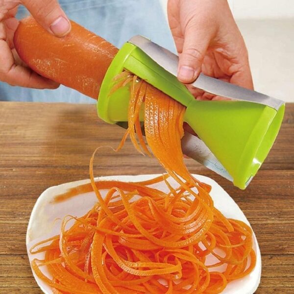 Portable Stainless Steel Handheld Spiralizer & Vegetable Slicer - Front View by Nari Haat, Indian ethnic wear, women ...