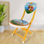 Heart Shape Cartoon Printed Foldable Kids Chair for Playrooms & Camping (1 Pc) - Back View by Nari Haat, Indian ethni...