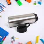 Steel Water Bottle | Sipper Bottle | Fridge Water Bottle Set of 1 (600 ML Approx) - Sleeve Design by Nari Haat, India...