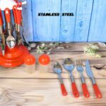 Luxury Cutlery Set for Dining Table Stainless Steel 26-Piece Set With Stand (1 Set - Full Detail by Nari Haat, Indian...