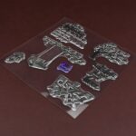 Reusable Transparent Rubber Stamp for Paper Crafts (Mix Design / 1 Sheet) - Full Detail by Nari Haat, Indian ethnic w...