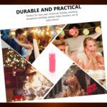 Red LED Flameless Candles Battery Operated Pillar Candles Flickering Realistic Decorative Lamp Votive Transparent Fla...