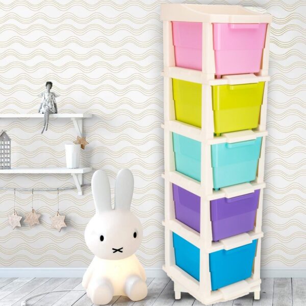 5 Layer Multi-Purpose Modular Drawer Storage System - Front View by Nari Haat, Indian ethnic wear, women clothing, de...