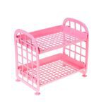 2Layer Foldable Plastic Small Storage Shelf / Rack (1 Pc / Mix Color) - Sleeve Design by Nari Haat, Indian ethnic wea...