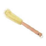 13 inch Bottle Brush, Bristle Brush with Wood Handle - Sleeve Design by Nari Haat, Indian ethnic wear, women clothing...