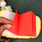 Sandwich Shaped Note / Sticky Notes / Memo Notes, Unique Mini Notes (Multicolor) - Fabric Detail by Nari Haat, Indian...